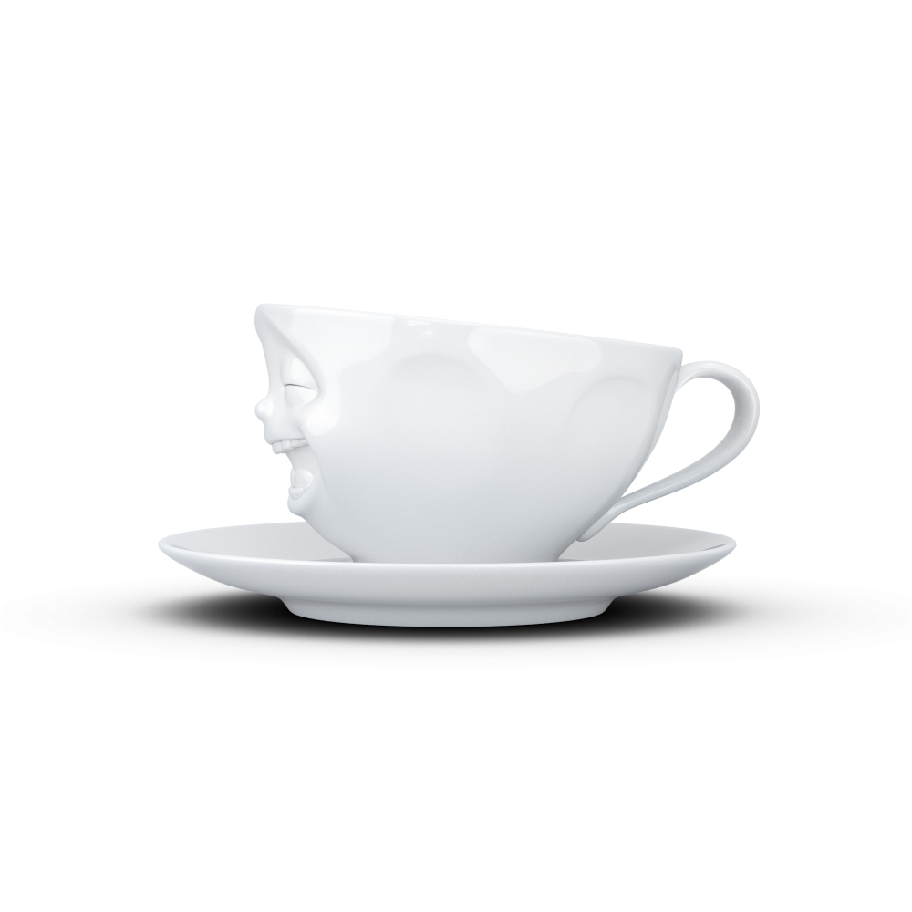 FiftyEight Tasse lachend weiss